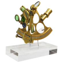 Lucite Display Stand for Brass Sextant, Transparent Acrylic Telescope Holders